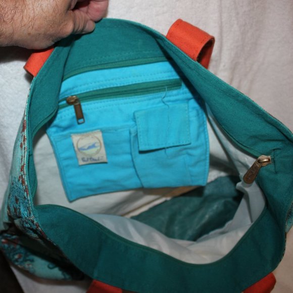 LOVELY TURQUOSE BEACH TOTE - Picture 3 of 5